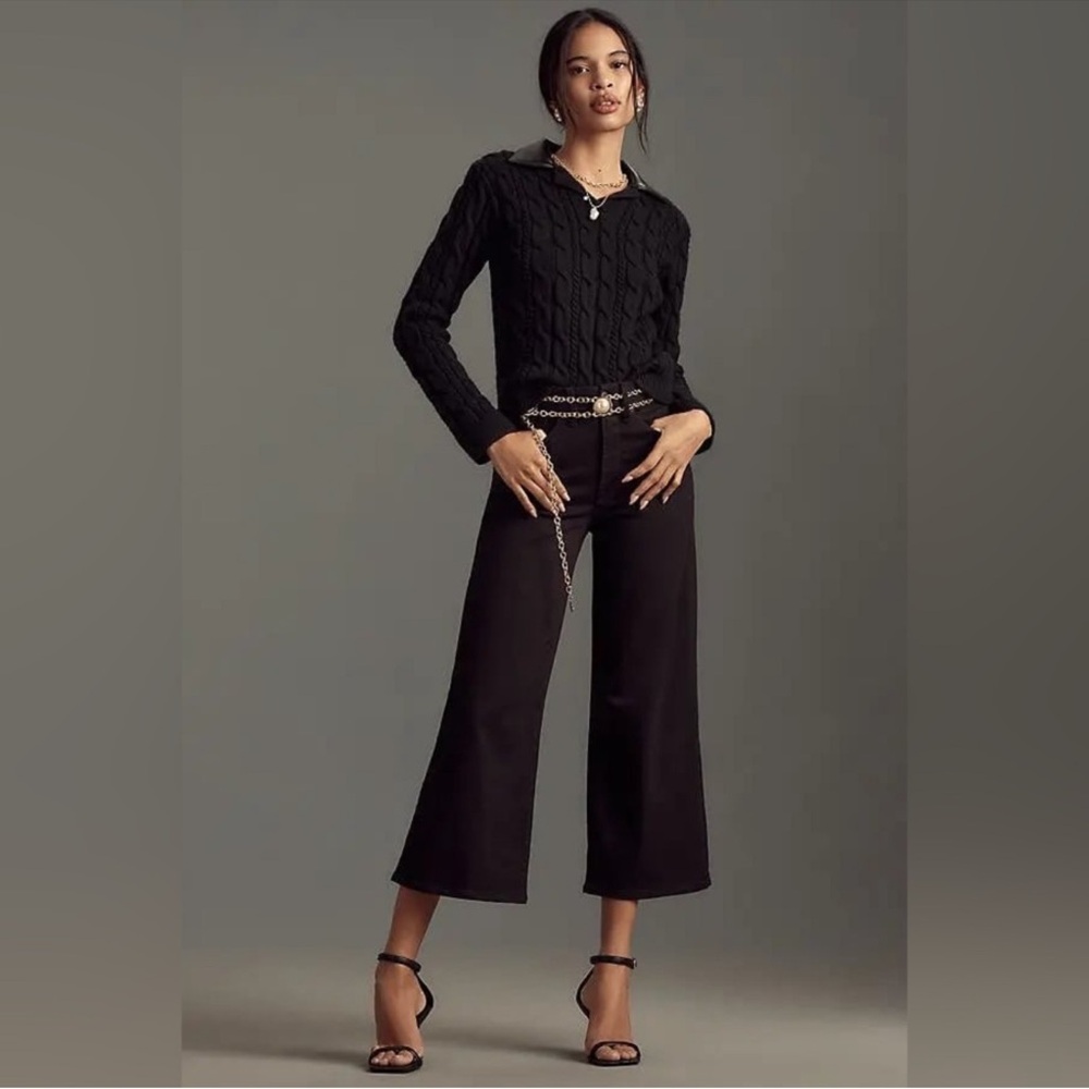 Good American Good Waist Palazzo Crop NWT 6/28